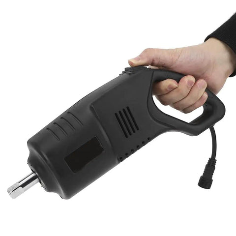 Heavy Duty Electric Floor Jack And Snappy Impact Wrench Tire Lifting Set For Fast Car Care and no Sweat Flat Fixes, handheld impact wrench.