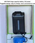 Image showing 48V/16AH lithium-ion battery of Heavy Duty Electric Stair Climbing Hand Truck With 850W Brushless Motor And 200Kg Load Capacity.