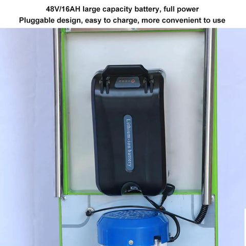 Image showing 48V/16AH lithium-ion battery of Heavy Duty Electric Stair Climbing Hand Truck With 850W Brushless Motor And 200Kg Load Capacity.