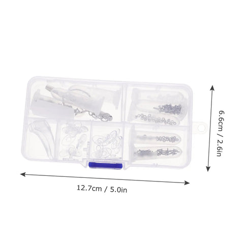 Eyeglass Repair Tool Kit With Nose Pads And Tiny Screws For Quick Eyewear Maintenance, Glasses And Sunglasses Fixes in plastic box