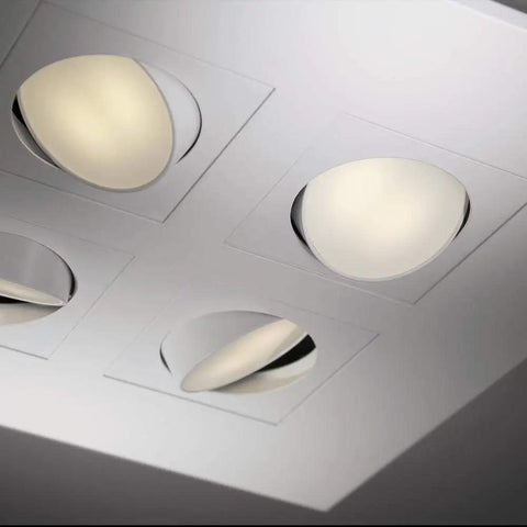 9.2W White Integrated LED Flush Mount Ceiling Light, ultra efficient, modern flat fixture, energy saving bright white glow