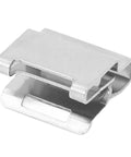 Heavy Duty 304 Stainless Steel Solar Panel Cable Clips 100 Pack close-up of a single clip showing the design and material finish.