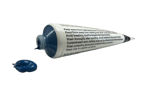 Tube of Blue Cream Epoxy Hardener 4 Oz Bulk Pack for stone industry epoxies and marine repair, showing blue paste detail