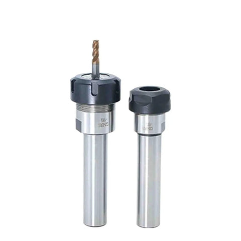 Heavy Duty ER Extension Rod For Collet Chuck Machine With Straight Shank Ultra Precision Low Runout Fits C6 To C40 Sizes Like C20-ER32 150L for precise drilling.