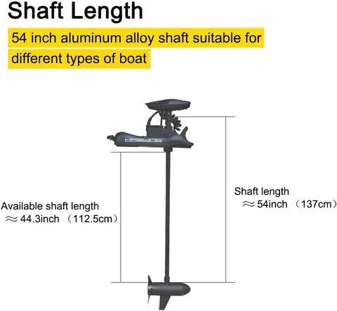 Heavy Duty 80 Lbs Electric Bow Mount Trolling Motor Featuring Wireless Remote Quick Release Shaft And Corrosion Resistant Housing For Badass Shoreline Excursions Daily, 54 inch aluminum alloy shaft.