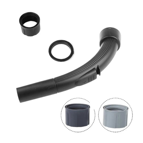 32mm Vacuum Cleaner Hose Handle with curved bent end and grippy ergonomic anti slip grip, durable shock resistant plastic nozzle
