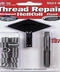 3/8-16 Inch Coarse Thread Repair Kit With 12 Inserts Installation Tool And Tap Complete DIY Instructions For Repairing Damaged Threads In Metal Holes Carded Pack Pro Grade Quality