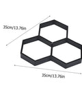 DIY Hexagon Cement Floor Mold For Garden Paths And Patios Reusable Paving Mold black plastic 35cm size