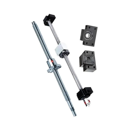Top Tier C7 Ballscrew Kit 1605 with Ball Nut, precision screws for CNC and 3D printer projects, components displayed.