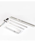 Ultra Low Profile Concealed Door Closer 23mm With Automatic Hydraulic Buffer Hidden Mount For Seamless Soft Close On Standard Interior Doors One Color Finish components display