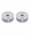 Heavy Duty Four Hole Aluminum Bobbin With Cnc Machined Precision Balance Dead Nuts Exact Alignment And Smooth Operation For Durkopp 1767 767 867 887 Industrial Sewing, showcasing two bobbins with holes.
