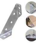 Heavy Duty Stainless Steel Corner Brace Angles For Wood Furniture 6 Pack Right Angle Brackets For Shelves DIY Friendly Tables Cabinets