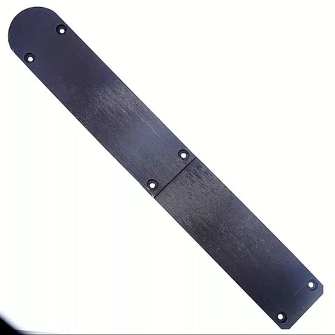 Zero Clearance Miter Saw Insert Plate For Ryobi TSS103, black wood, designed for smooth cuts and reduced chipping.