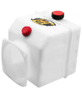 4 Quart Poly Power Unit Reservoir for Hydraulic Systems Polyethylene Flat Bottom Utility Fluid Tank visible side view