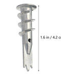 Self-Drilling Drywall Anchors Set With Zinc Alloy Screws, 200 Piece Kit For Picture Frames, Mirrors, Shelves, And Bathroom Accessories No Drill Needed, Easy Removal, Strong Hold. 1.6 in zinc drywall anchor