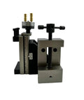 Heavy Duty Mini Vertical Slide With Quick Read Dial And Shop Tested Steel Vice For Bench Lathes, featuring precision parts and adjustable clamp.
