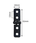 Antique Black Mini Metal Cabinet Door Hinges 10 Pack Old School Style Durable Rectangular Box Hardware dimensions 61mm x 14mm