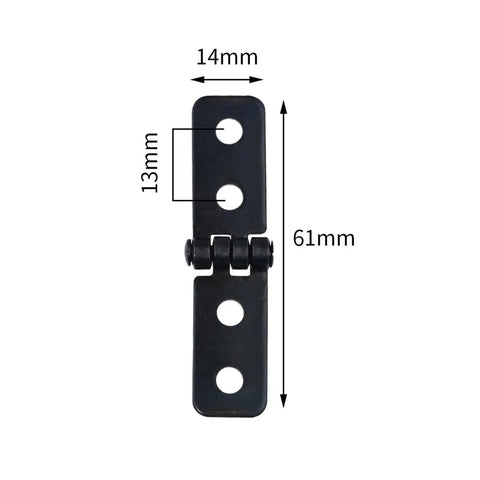 Antique Black Mini Metal Cabinet Door Hinges 10 Pack Old School Style Durable Rectangular Box Hardware dimensions 61mm x 14mm