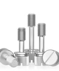 Pro Quality 10 Pack M2X10MM Captive Panel Screws With Knurled Slotted Heads For Easy Manual Adjustment and Strictly Zero Dropout Hassles On Electronic Chassis Crafted Heavy Duty To Keep All Parts Locked Down Tight, highlighting knurled heads.