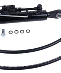 Heavy Duty Hydraulic Top Link Cat 1-1 With Locking Block for Tractors and Excavators, includes hoses and fittings.