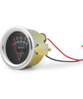 52mm mechanical oil pressure gauge kit with chrome bezel, black dial, 0-100 psi, red/black wires