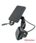 Bezel-Less VA Color LCD Waterproof Bike Display for 36V 48V 52V E-Bikes with USB 5-Pin Meter showing control buttons