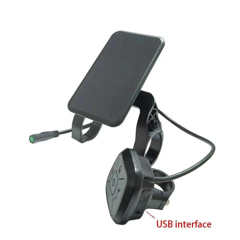 Bezel-Less VA Color LCD Waterproof Bike Display for 36V 48V 52V E-Bikes with USB 5-Pin Meter showing control buttons