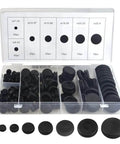 170 Piece Rubber Grommet Kit Dope Round Firewall Plugs For Auto Body And Sheet Metal Black Double Sided Wire Gasket Kit