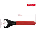 Heavy Duty ER25UM And ER32UM Precision Collet Wrench Tool For CNC Lathe Milling Spindle With Hardened High Speed Steel Grip No Slip measuring 250mm.