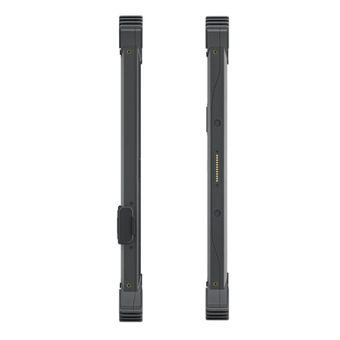 Side view of Badass Rugged Windows 11 Tablet Built Tough With Solid Mil Spec Armor, showcasing sturdy design and ports.