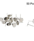 Heavy Duty Flat Head Upholstery Nails And Slick Silver Decorative Tacks Measuring 19mm By 30mm in a 50 piece pack.