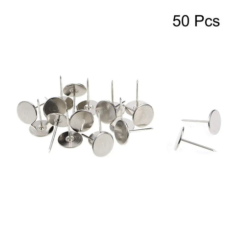 Heavy Duty Flat Head Upholstery Nails And Slick Silver Decorative Tacks Measuring 19mm By 30mm in a 50 piece pack.