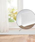 Room with Dope White Vinyl Baseboard Molding With Crease Design, Flexible 5 Inch Wide Base Trim, shown against hardwood floor
