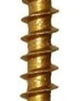 Close-up of RSS Three Eighths Inch By Six Inch Screws Fifty Count With Zip Tip Technology for structural framing beams and timbers.