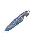 Dope Multitool Pry Bar Bottle Opener For Camping And Outdoors in multi-color metal, side view showing crowbar design