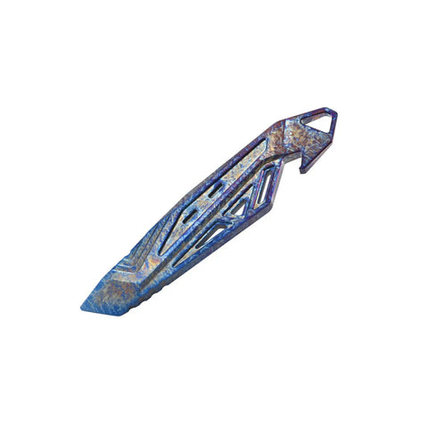 Dope Multitool Pry Bar Bottle Opener For Camping And Outdoors in multi-color metal, side view showing crowbar design