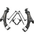 Lower Control Arm Suspension Kit With Ball Joints Sway Bar Links And Tie Rods For Chevrolet Equinox And GMC Compatible With Parts 15779960 15779961 Automotive Replacement Control Arm Bushing Kit, front view.