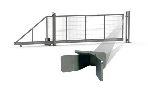Slide Gate End Retainer And Catch for 2 Inch Wide Heavy Duty Steel Universal Gate Stopper, stabilizes sliding gates.