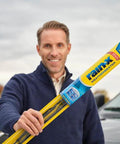 Rain-X WeatherBeater windshield wiper blades, 22-inch, pack of 2 in yellow packaging.