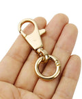 Top Tier Heavy Duty Double Opening Snap Hooks With Smooth Swivel Lobster Clasp Keychain Clip Gold Hardware in hand