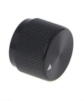 Black Aluminum Rotary Potentiometer Knob With 0.24 Inch Hole 20mm By 16mm Size PU Interior For Durable Protection Easy Gripping Dial