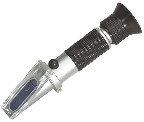 Dual Function Refractometer For Glycol Coolant Freeze Point And Battery Acid Specific Gravity With ATC Handheld Portable Tester