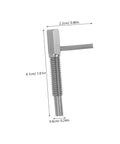 Top Notch Stainless Steel Retractable Plunger Pin Spring Return Action For Shop Tools Cabinet Hardware Drawer Stopper showing dimensions.
