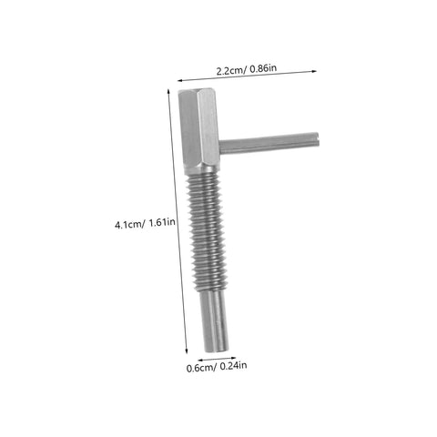 Top Notch Stainless Steel Retractable Plunger Pin Spring Return Action For Shop Tools Cabinet Hardware Drawer Stopper showing dimensions.