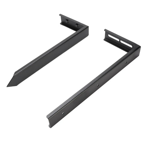 Heavy Duty Fence Post Repair Kit With Steel Stakes For Wooden Fences Inclined Post Fix With Ground Spike shown flat and close-up.