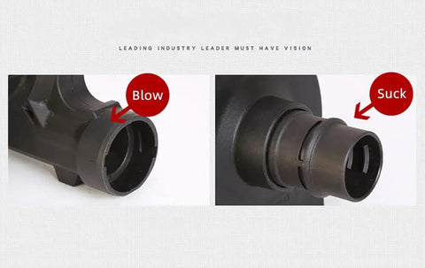 Heavy Duty 1480W Industrial Dust Collector Vacuum Blower With Suction Type Design For Slotting Milling And Grinding Machines Electric Air Cleaner 110V 60Hz showing blower and suction connectors.