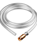 Heavy Duty Car Gas Siphon Hose Pump 5.9 Foot Safe Self Priming Transfer Tube For Fuel Water And Oil transparent PVC hose with brass fitting