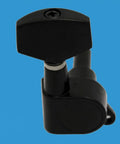 Upgrade Your Folk Or Electric Guitar With Smooth Stainless Steel Guitar Tuners Featuring Sealed Precision Machine Heads For Flawless Practice And Pro Performance Repairs That Hit The Notes Right - Close-up of a black guitar tuner head.