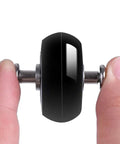 6 Piece Travel Luggage Wheel Replacement Kit Rubber Swivel Casters For Suitcase Repair No Tools Needed Easy DIY Luggage Wheels Spare Parts For Roller Bags And Trolley Cases Smooth Rolling Upgrade, black rubber wheel close-up