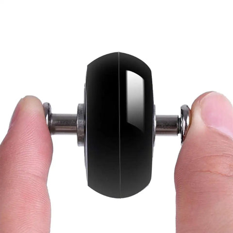 6 Piece Travel Luggage Wheel Replacement Kit Rubber Swivel Casters For Suitcase Repair No Tools Needed Easy DIY Luggage Wheels Spare Parts For Roller Bags And Trolley Cases Smooth Rolling Upgrade, black rubber wheel close-up